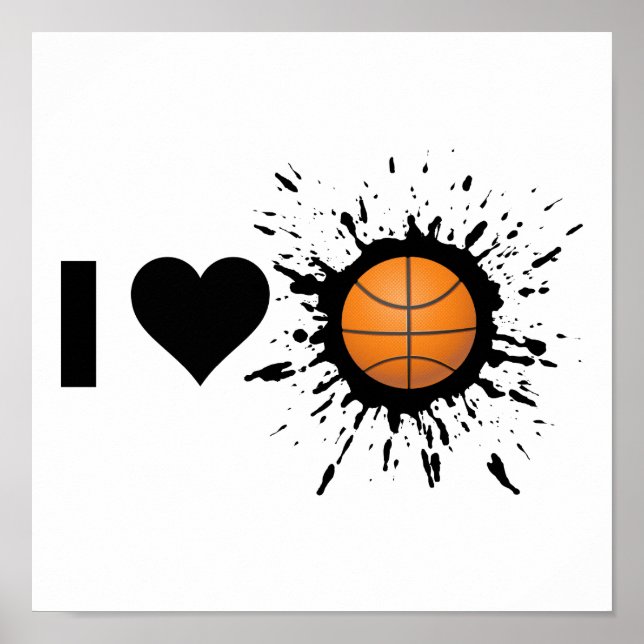 Poster Explosive I Love Basketball (Devant)