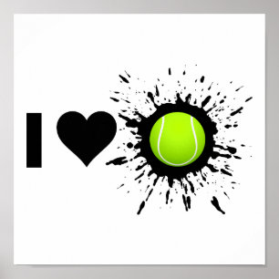 Poster Explosive I Love Tennis