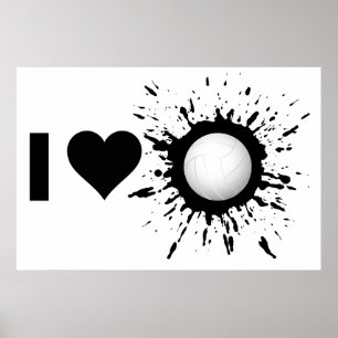 Poster Explosive I Love Volleyball 1