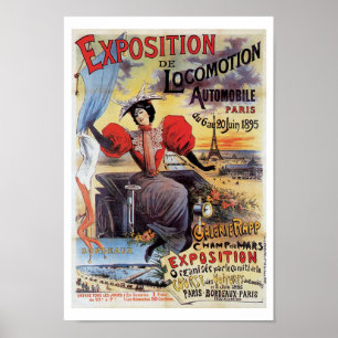 Poster Expo Paris 1895 AutomobileVintage Art Imprimer Pos