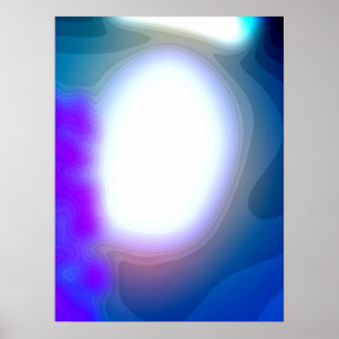 Poster Exposé 7003 Art Abstrait Bleu Et Violet
