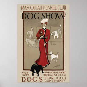 Poster Exposition canine du 1901 Mascoutah Kennel Club de