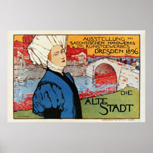 Poster Exposition d'art artisanal allemand Dresden 1896