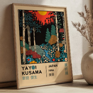 Poster Exposition d'art de paysage japonais Yayoi Kusama