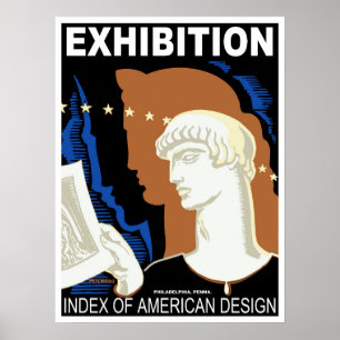 Poster Exposition de design américain à Philadelphie