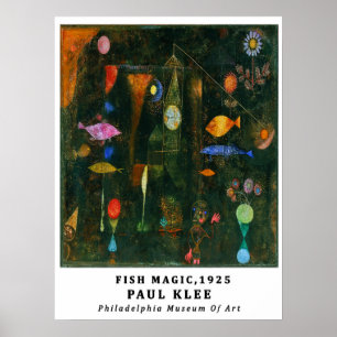 Poster Exposition du Musée Bauhaus Paul Klee Fish Magic