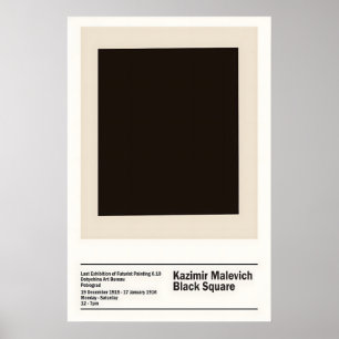 Poster Exposition Kazimir Malevich Carré noir 1915