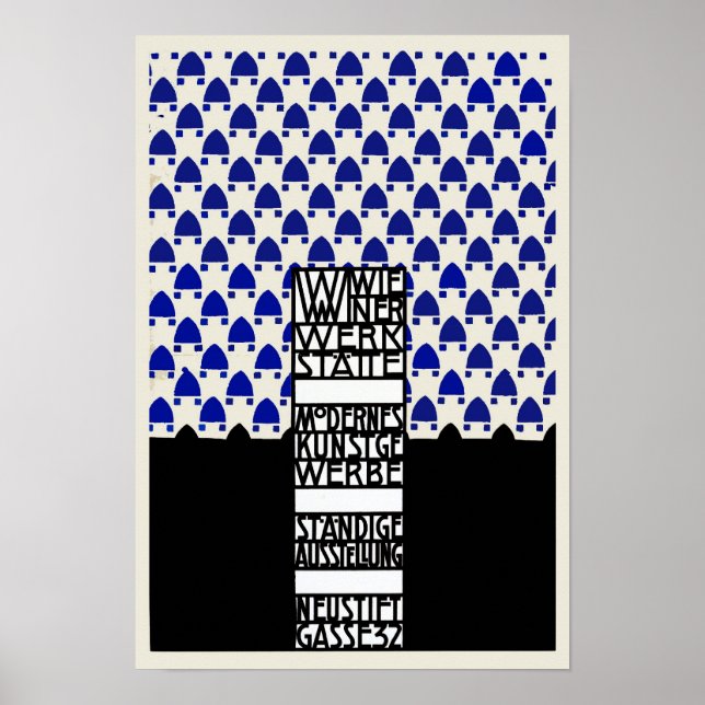 Poster Exposition Wiener Werkstaette vintage (Devant)