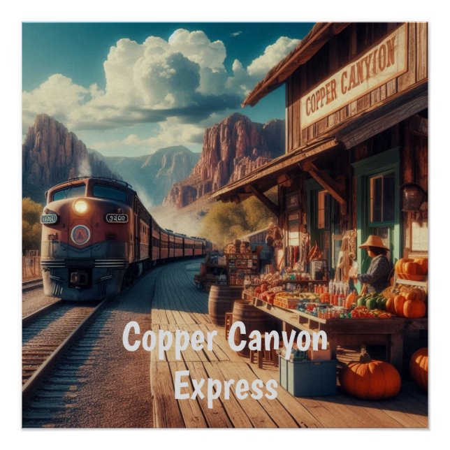 Poster Express de canyon de cuivre (Devant)