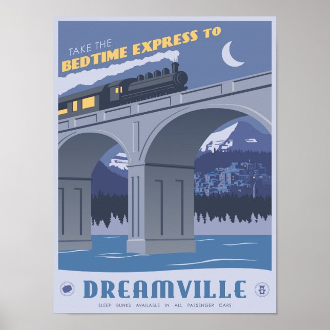 Poster Express de nuit à Dreamville (Devant)