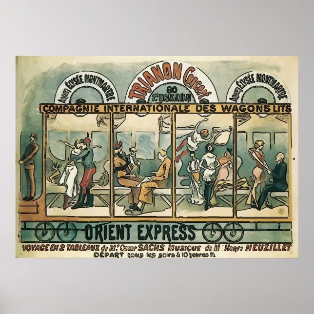 Poster Express vintage d'Orient (Devant)