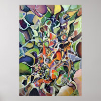 Expressionnisme Abstrait Théorie du Chaos Aquarell