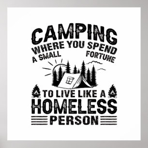 Poster Expressions drôles de camping