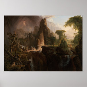 Poster Expulsion d'Eden (1828) — Thomas Cole
