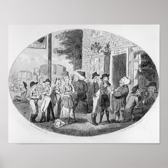 Poster Extérieur de l'ancienne taverne Casquette (Devant)