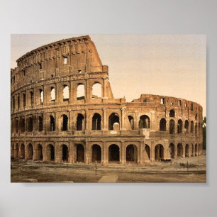 Poster Extérieur du Colisé, classique Phot de Rome,
