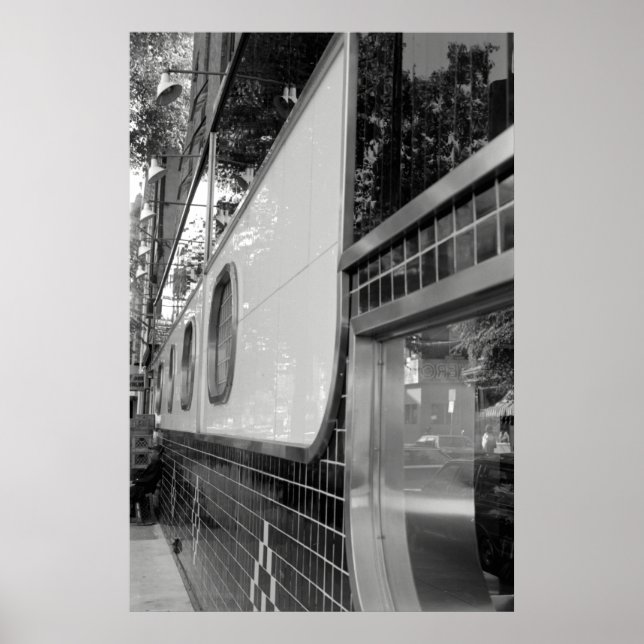 Poster extérieur du restaurant Art Déco (Devant)