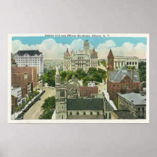 Poster Exterior View of Capitol Hill and Official