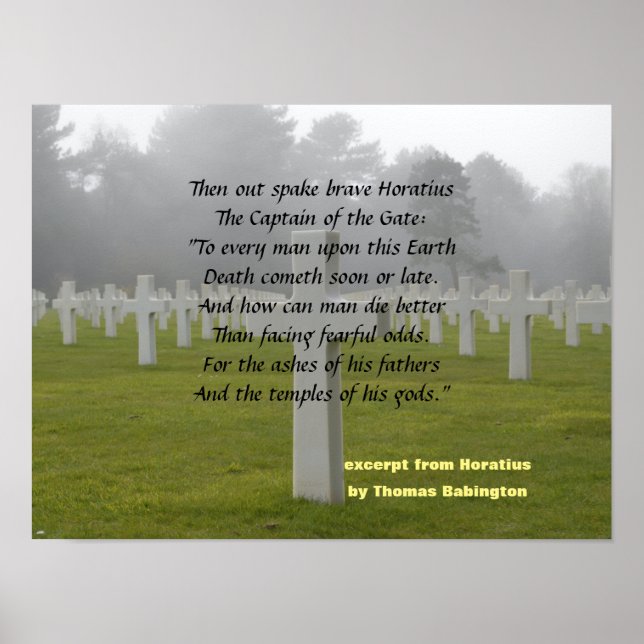 Poster Extrait De Horatius (Devant)