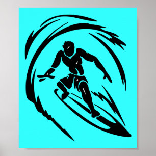 Poster extrême_sport_003 SURF DUDE TATTOO TRIBAL