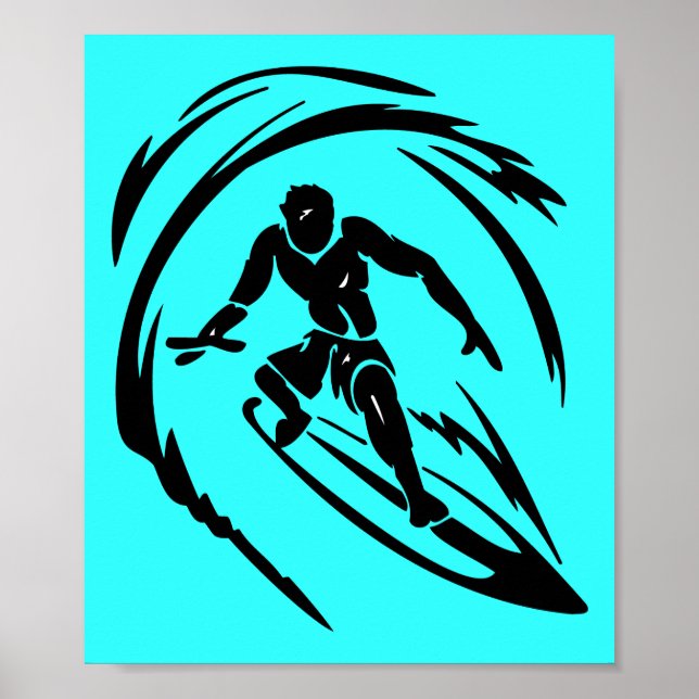 Poster extrême_sport_003 SURF DUDE TATTOO TRIBAL (Devant)