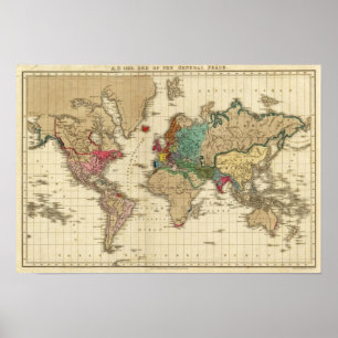 Poster Extrémité De l'ANNONCE 1828 générale de paix