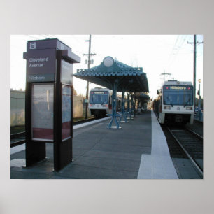 Poster Extrémité de Portland Orégon max de la ligne