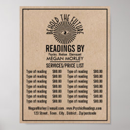 Poster Eye of Providence, Psychic Reading Tarifs