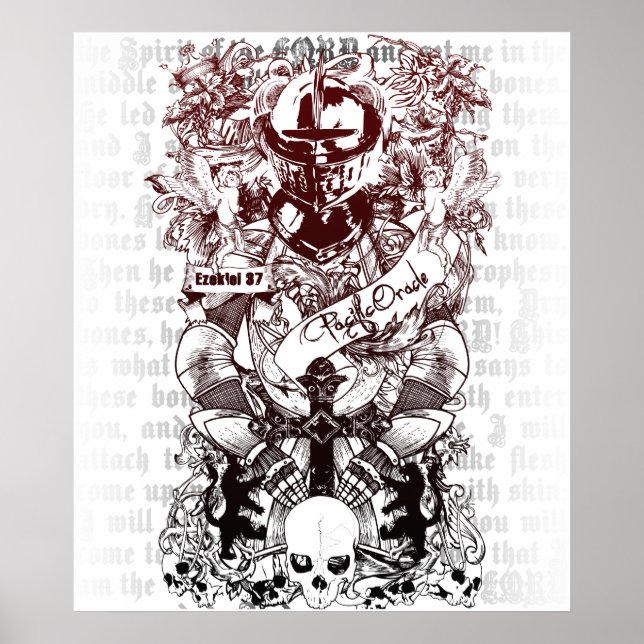 Poster Ezekiel 37 Armée de Bones Canvas (Devant)