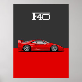 Poster F40 Voiture classique de la sainte trinité