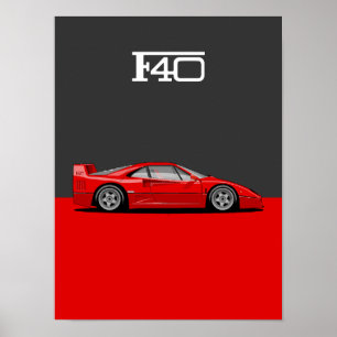 Poster F40 Voiture classique de la sainte trinité