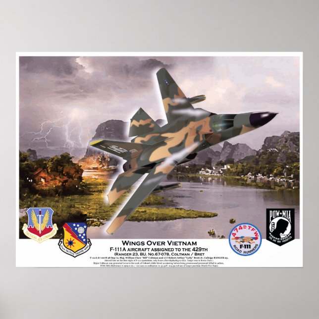Poster F-111A se bat contre Vietnam Aardvark (Devant)