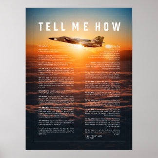 Poster F-111F avec Tell Me How ode au vol