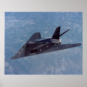 Poster F-117 Avion de chasse furtif de nuit