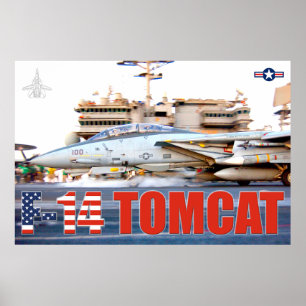 POSTER F-14 TOMCAT "LANCEMENT"