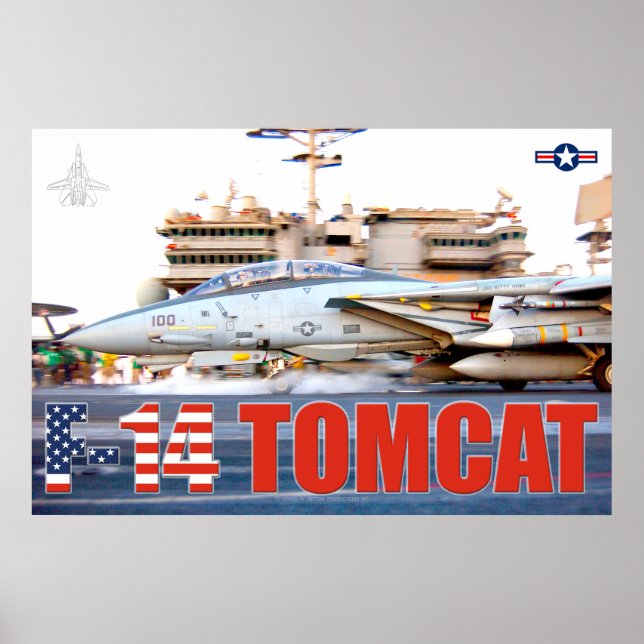 POSTER F-14 TOMCAT "LANCEMENT" (Devant)