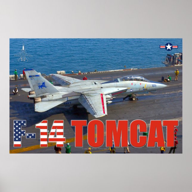 POSTER F-14 TOMCAT "LANCEMENT" (Devant)