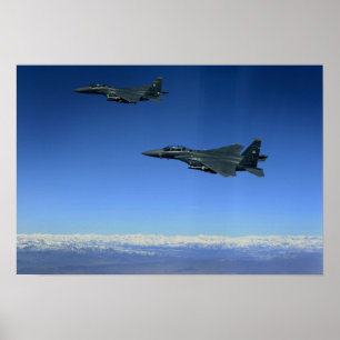 Poster F-15E de l'armée de l'air américaine attaque les a