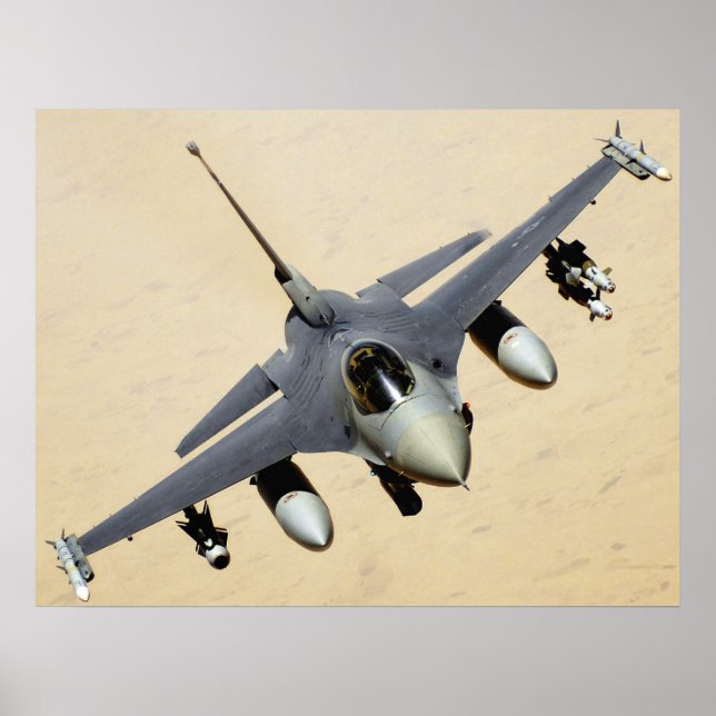 Poster F-16 Aéronefs de Faucon de combat (Devant)
