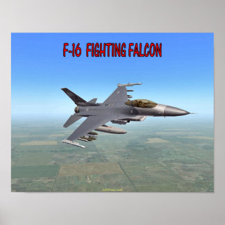 POSTER F-16 FALCON DE COMBAT