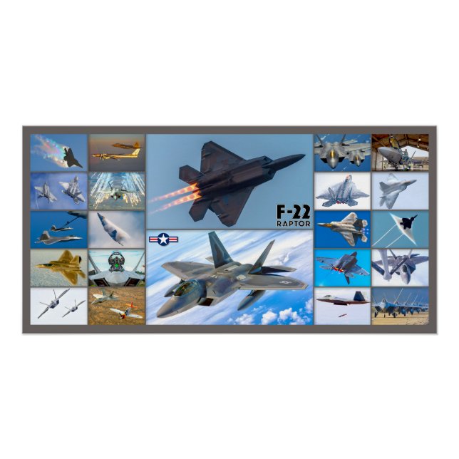 POSTER F-22 RAPTEUR "MONTAGE" (Devant)