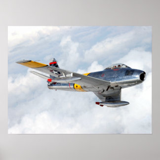 Poster F-86 Sabre en vol