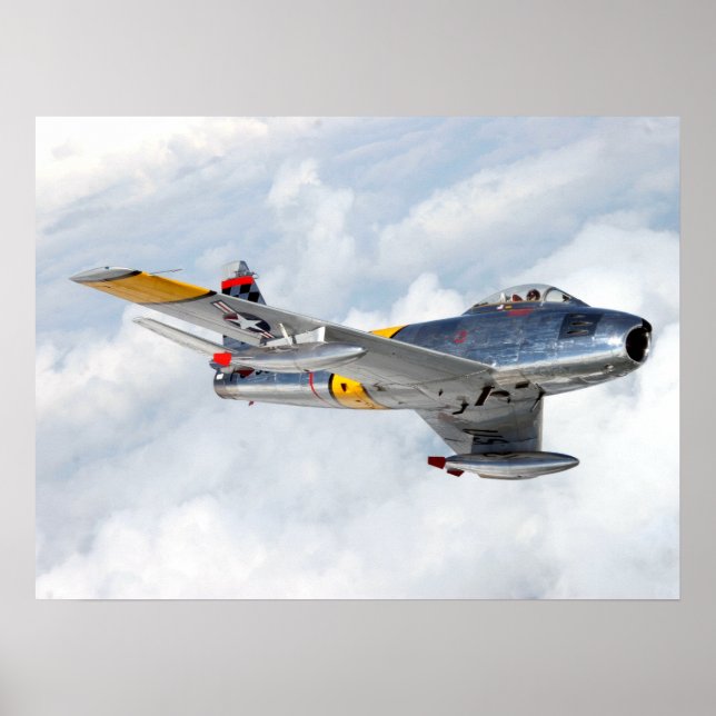 Poster F-86 Sabre en vol (Devant)