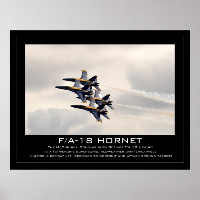 Poster F/A-18 Hornet (Devant)