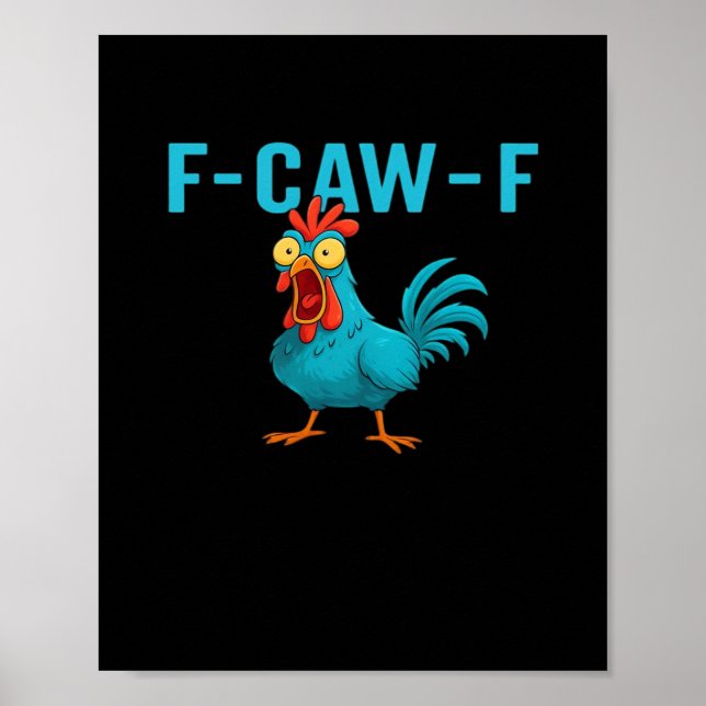 Poster F-Caw-F-Chicken Essential Classic Style (Devant)