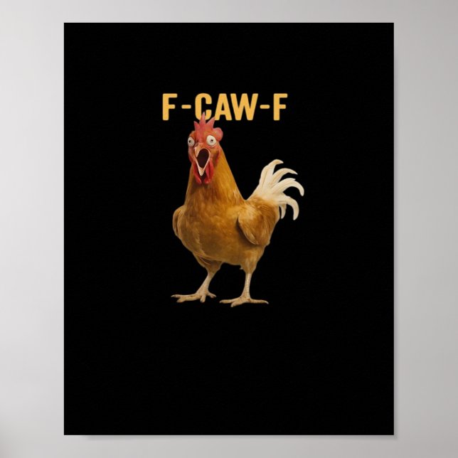 Poster F-Caw-F Chicken Essential Creative Graphic (Devant)
