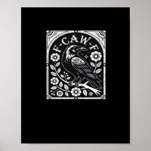 Poster F-Caw-F Crow Aesthetic Casual