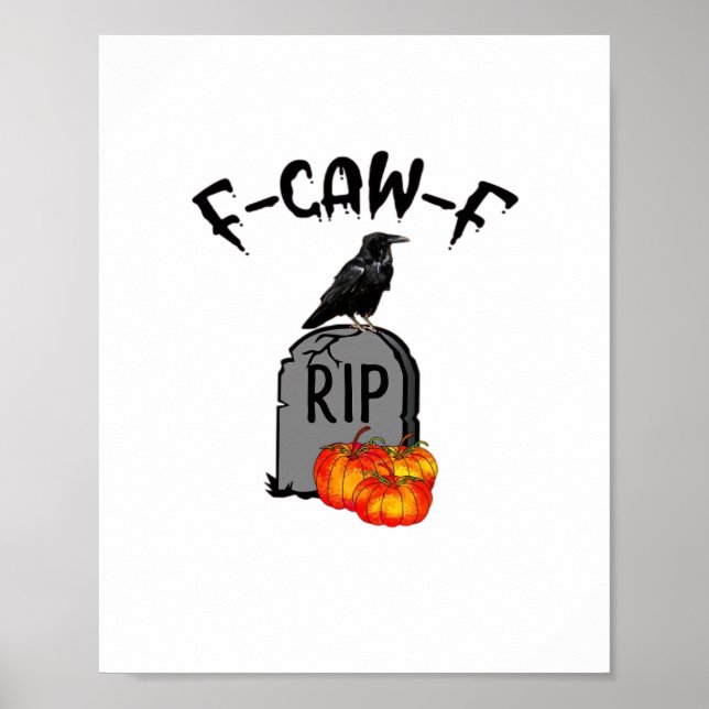 Poster F Caw F Crow Retro Cool (Devant)