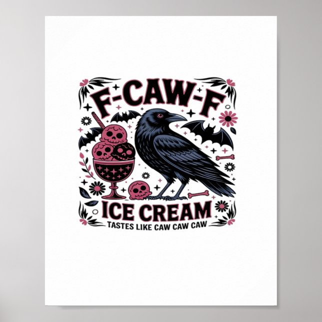 Poster F Caw F Drôle Tendance (Devant)