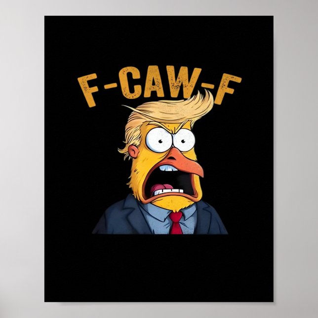 Poster F-Caw-F Funny Chicken Rooster Classic (Devant)